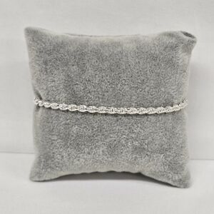 Bracelet Pulsera Plata 925 Mex Sterling Silver Rope Chain Cadena Cordon Trenzado